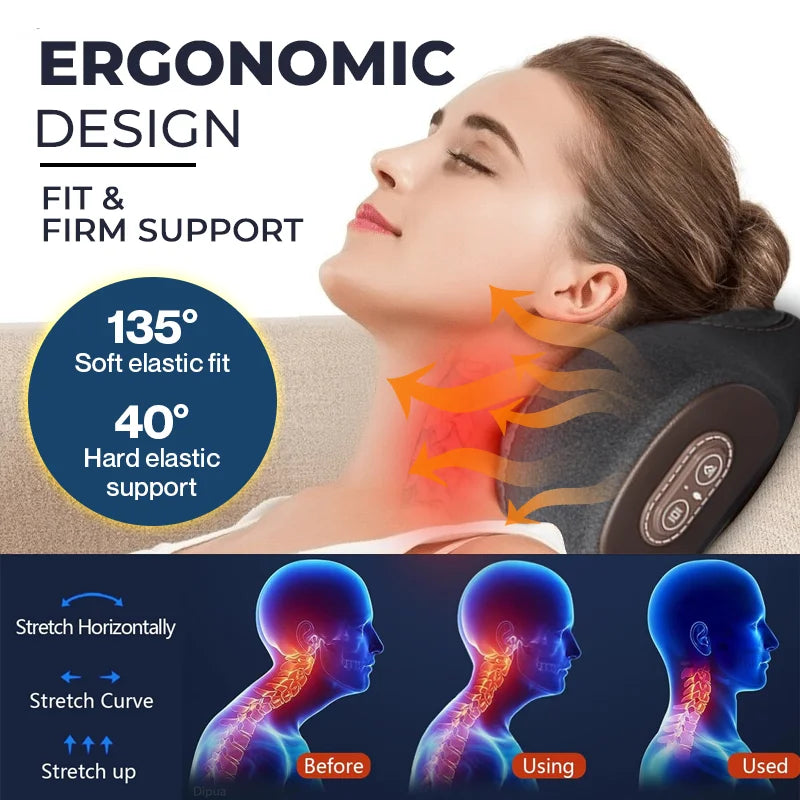 Premium Therapeutic Traction Massager Pillow